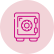 Pink Safe Box Icon