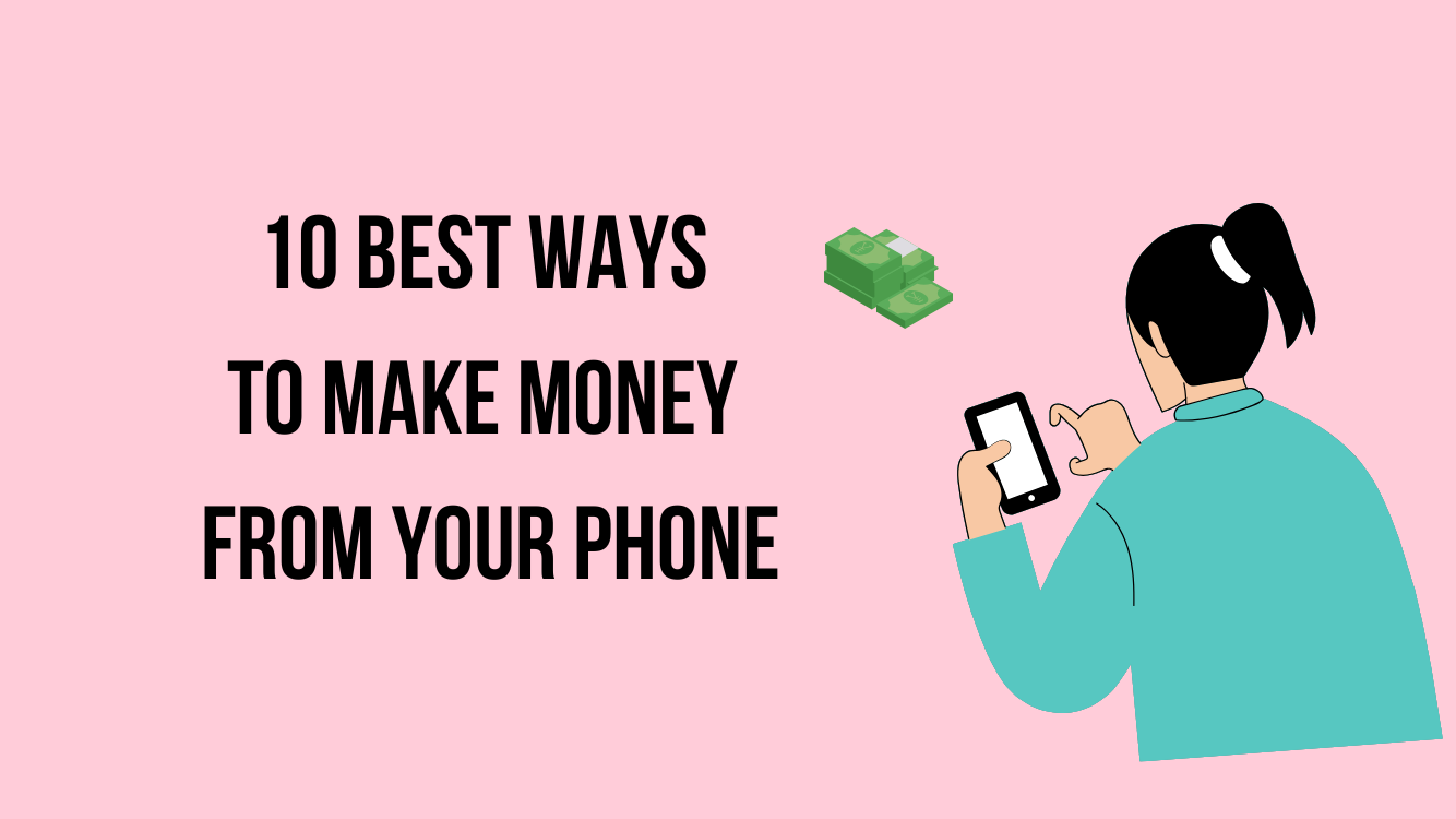 Phone screen showing apps to make money online