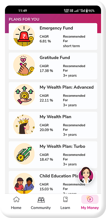 Plans for you section of lxme app
