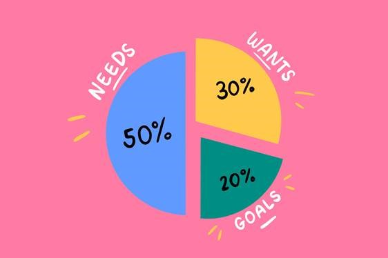 needs wants goals pie chart