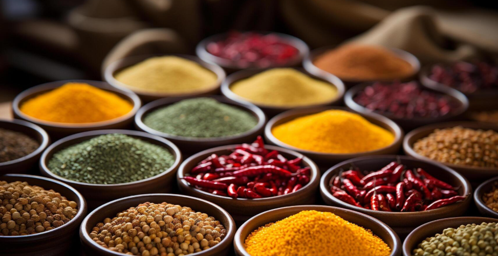 Homemade masalas in jars as food-based production business ideas for Indian kitchens