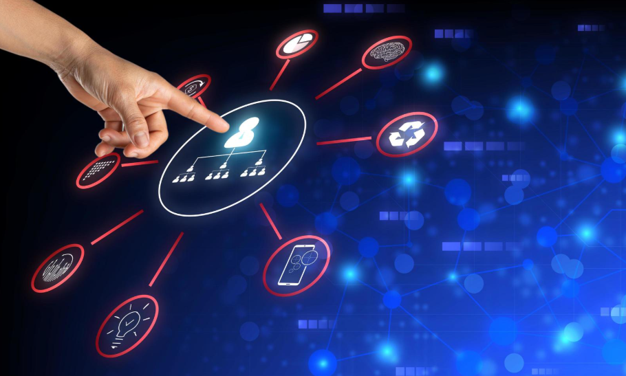 Digital network showing education’s link to women empowerment.